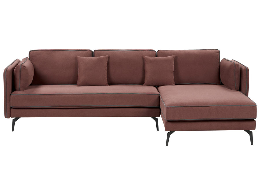 Altan Left Hand Fabric Corner Sofa Burgundy