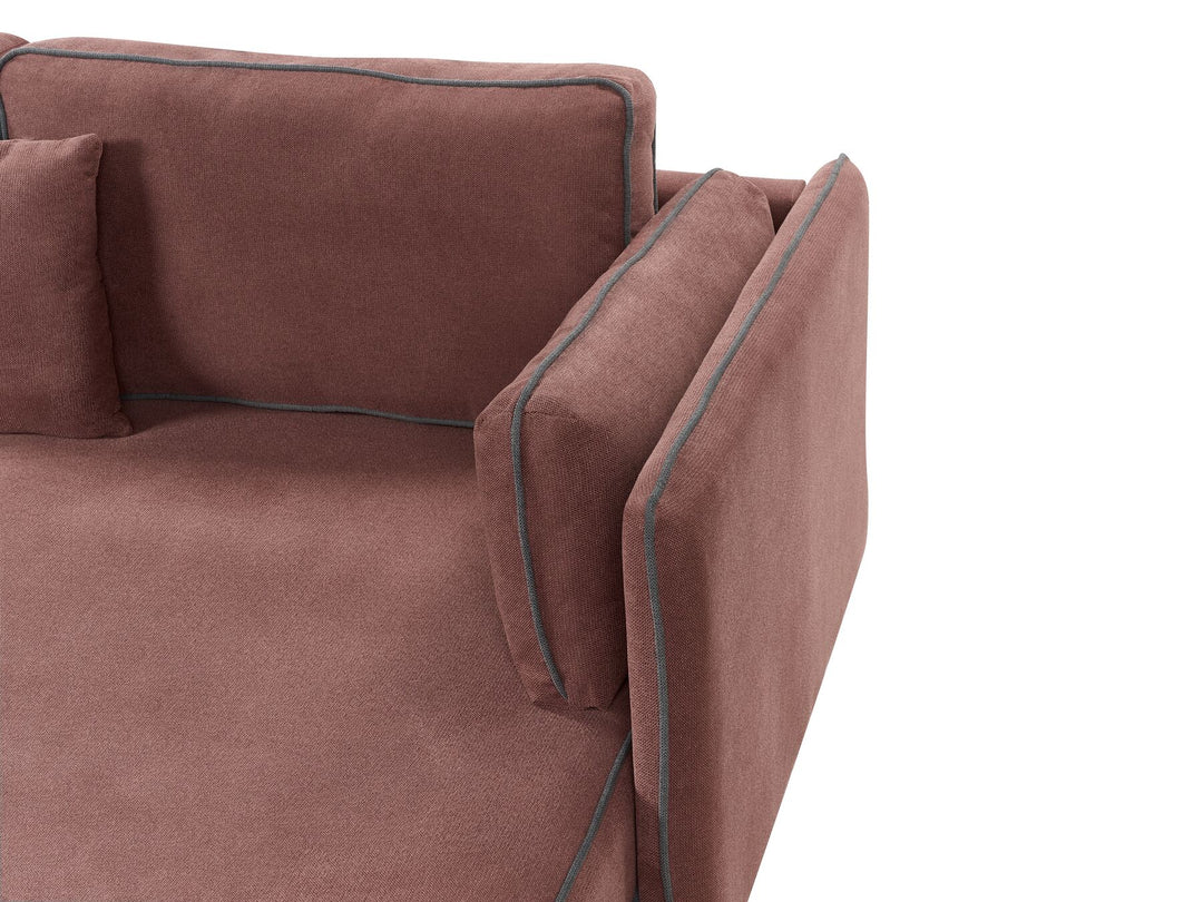 Altan Left Hand Fabric Corner Sofa Burgundy