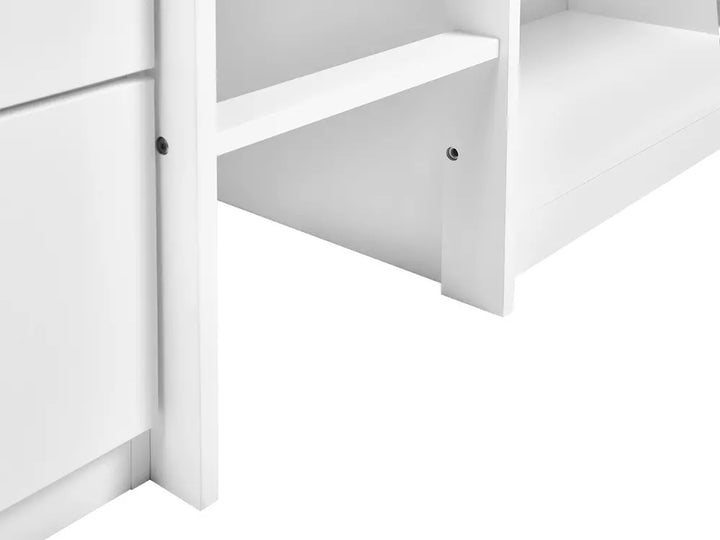 Mid Sleeper Kids Bed Wood  90 x 200 cm (EU Single) White Asia