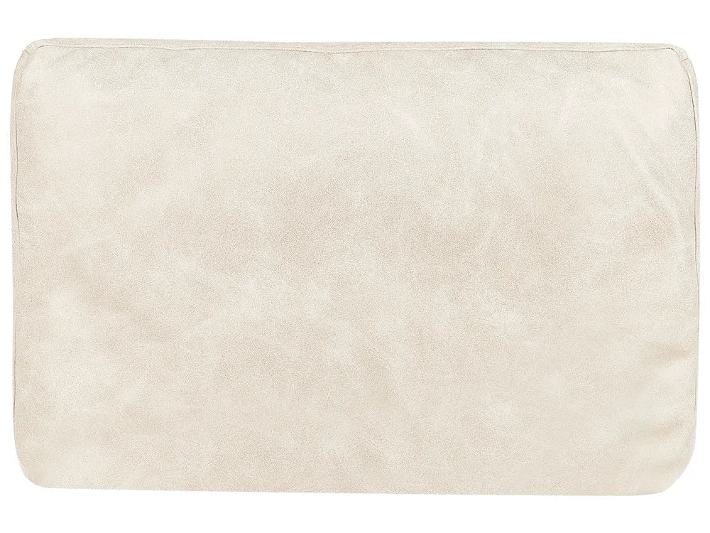 Right-Hand Chaise Lounge Faux Leather Light Beige Orlin