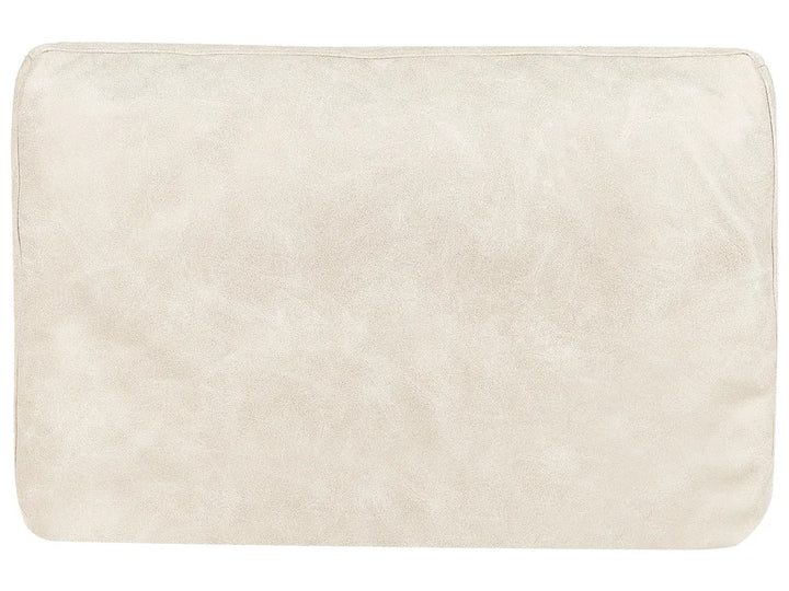 Right-Hand Chaise Lounge Faux Leather Light Beige Orlin