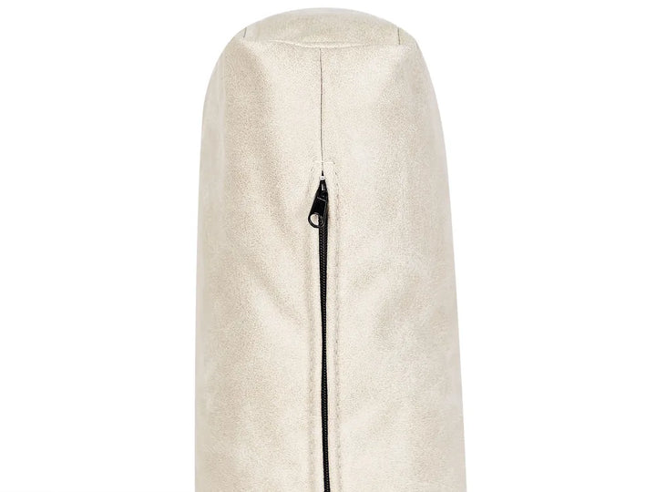 Right-Hand Chaise Lounge Faux Leather Light Beige Orlin