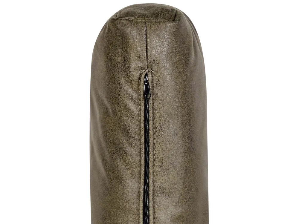 Left-Hand Chaise Lounge Faux Leather Green Orlin