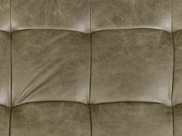 Left-Hand Chaise Lounge Faux Leather Green Orlin
