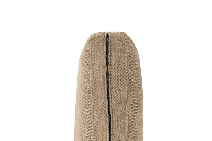 Flam Left Hand Fabric Corner Sofa Light Brown