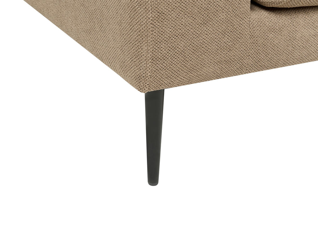 Flam Left Hand Fabric Corner Sofa Light Brown
