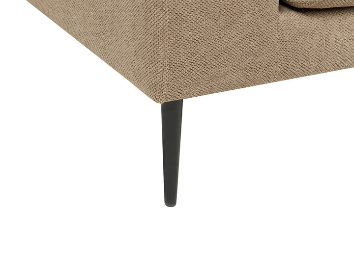 Flam Left Hand Fabric Corner Sofa Light Brown
