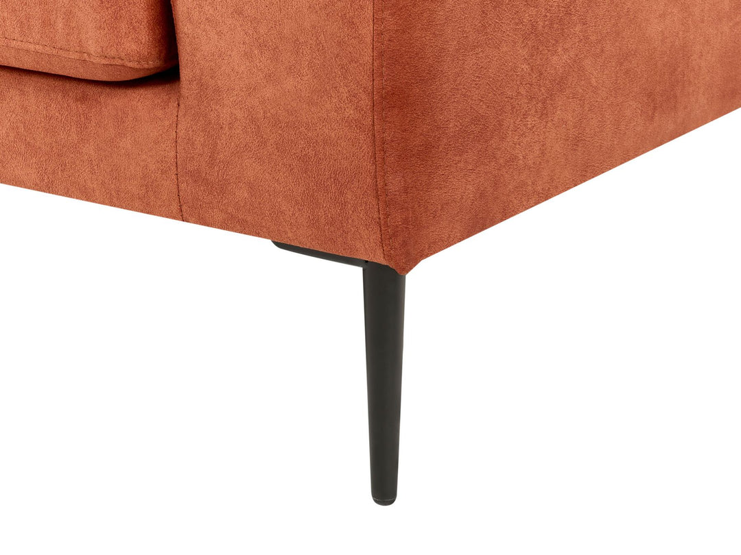 Flam Velvet Left Hand Corner Sofa Orange