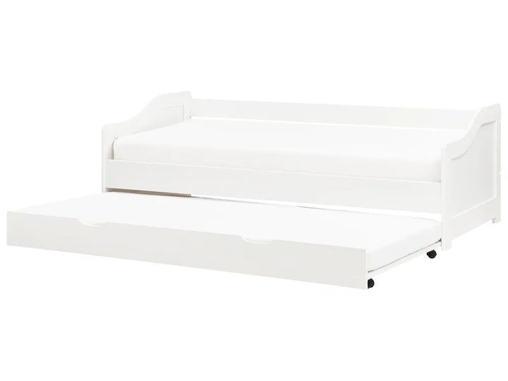 Ottoman Bed without Headboard Boucle 90 x 200 cm (EU Single) Pastel Pink Eirwen