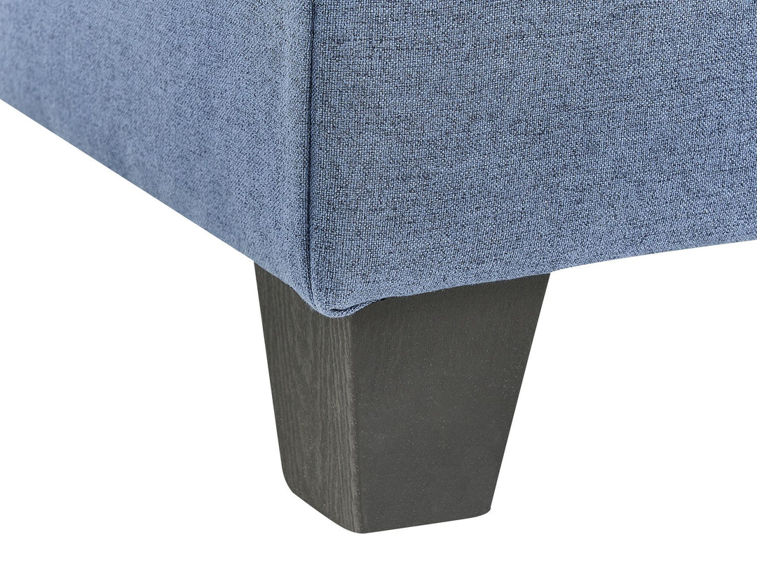Unstad 5 Seater Right Hand Modular Fabric Corner Sofa Blue