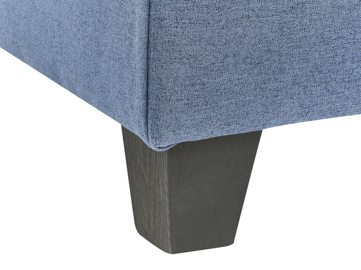 Unstad 5 Seater Right Hand Modular Fabric Corner Sofa Blue
