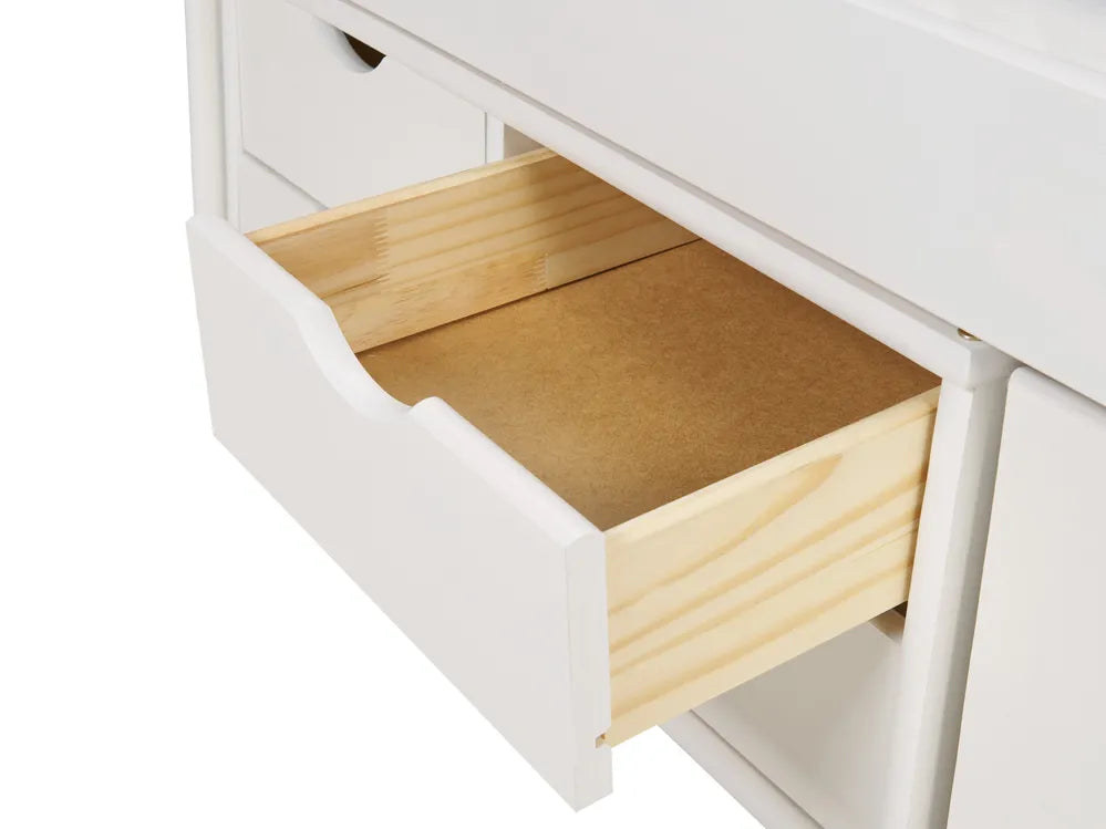 Daybed with Storage Pine Wood Philippa 90 x 200 cm (EU Single) White