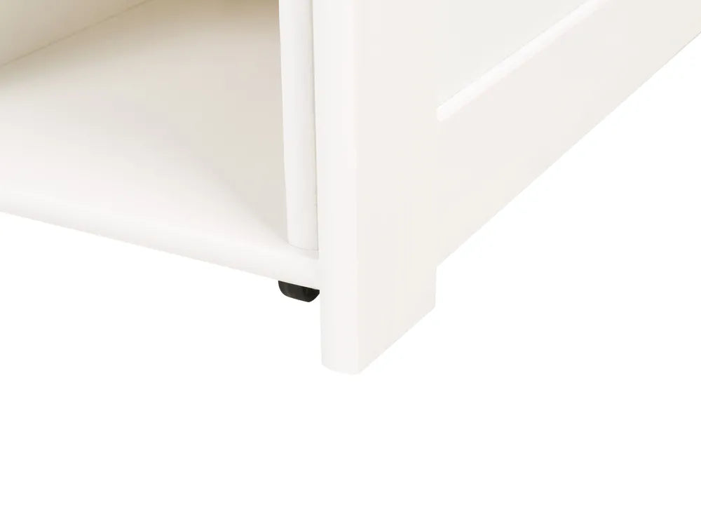 Daybed with Storage Pine Wood Philippa 90 x 200 cm (EU Single) White