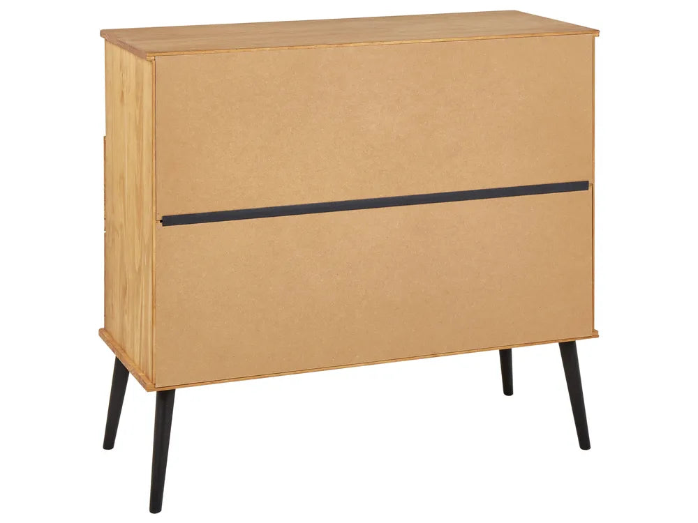 4 Drawer Chest Pine Wood Brown Top-Notch Quality Ophelia