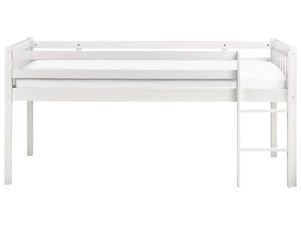 Mid Sleeper Bed Wood 90 x 200 cm (EU Single) White Lampley