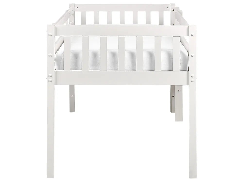 Mid Sleeper Bed Wood 90 x 200 cm (EU Single) White Lampley