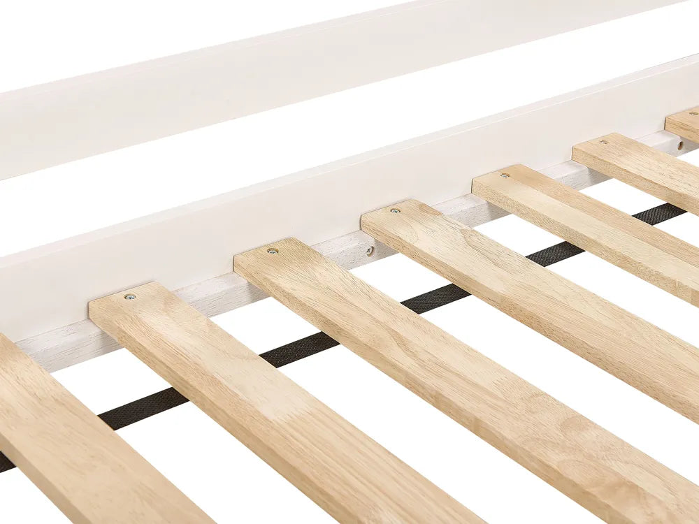 Mid Sleeper Bed Wood 90 x 200 cm (EU Single) White Lampley