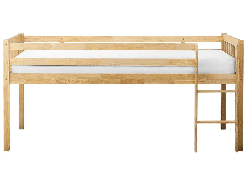 Mid Sleeper Bed Wood Lampley 90 x 200 cm (EU Single) Light Brown