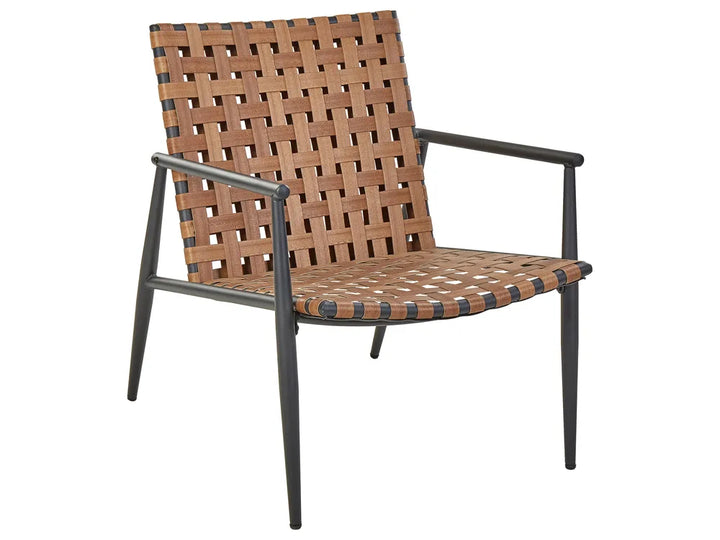 Bistro Set PE Rattan Brown Kara