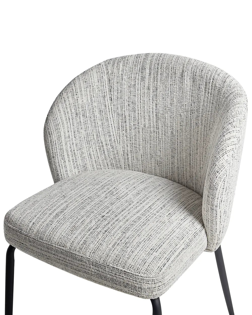 Set of 2 Dining Chairs Fabric White Venice