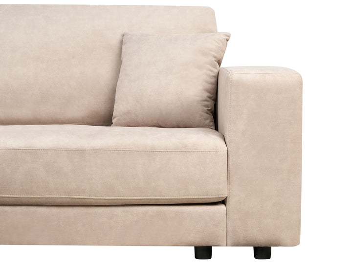 Lofoten Right Hand 3 Seater Velvet Corner Sofa Beige