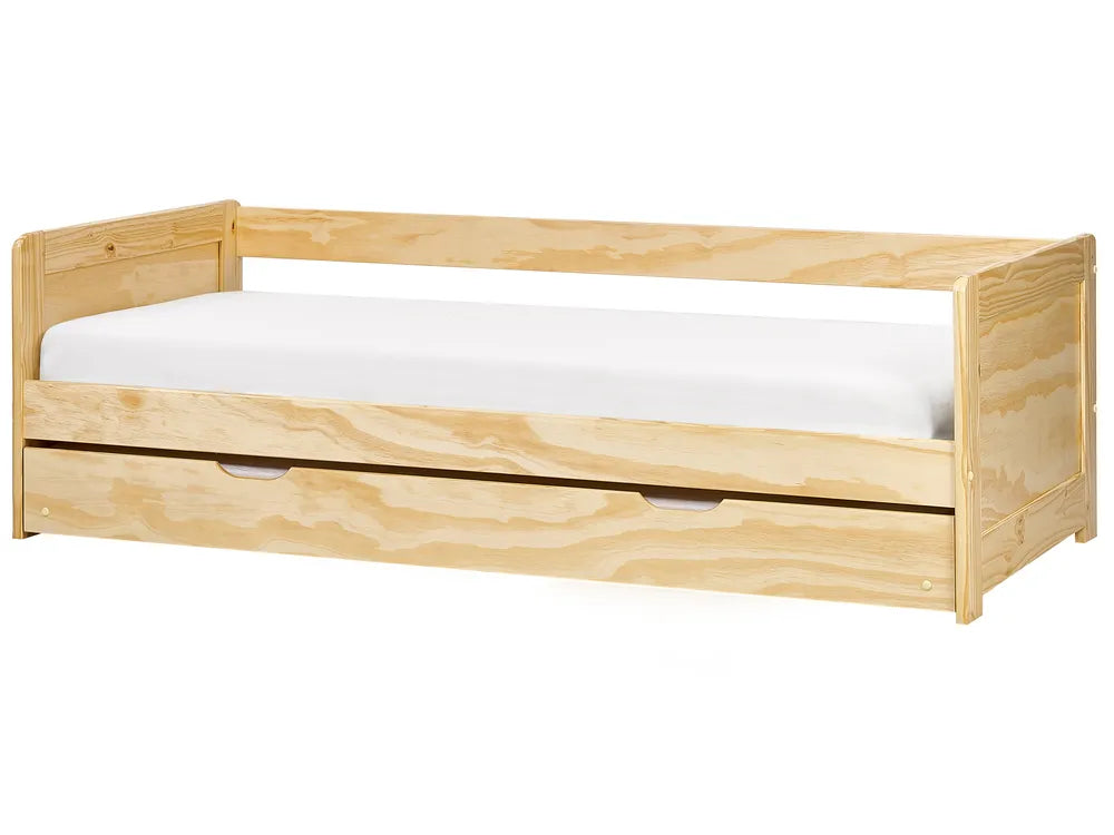 Trundle Bed Pine Wood Erthridge 90 x 200 cm (EU Single) Light Brown