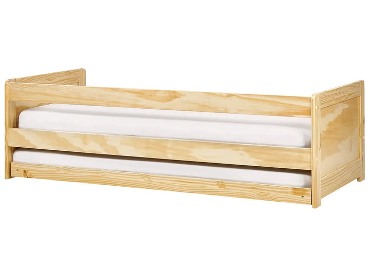 Trundle Bed Pine Wood Erthridge 90 x 200 cm (EU Single) Light Brown