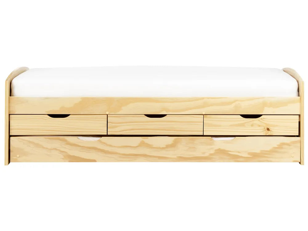 Trundle Bed Pine Wood Helmward 90 x 200 cm (EU Single) Light Brown