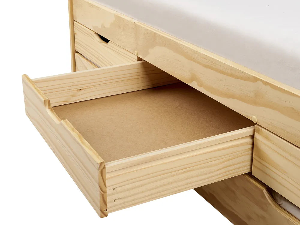 Trundle Bed Pine Wood Helmward 90 x 200 cm (EU Single) Light Brown