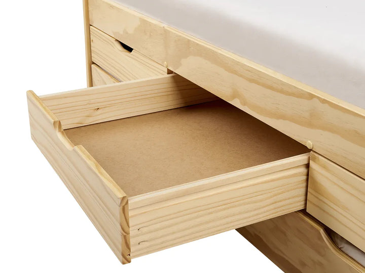 Trundle Bed Pine Wood Helmward 90 x 200 cm (EU Single) Light Brown