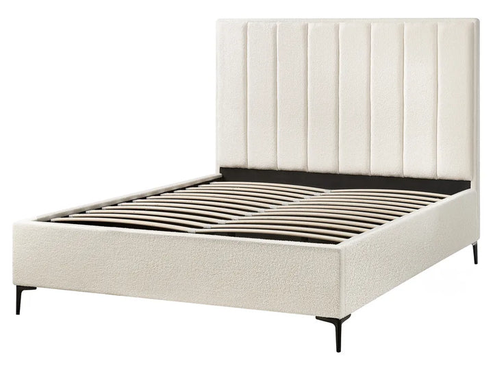 Bedroom Set Boucle 160 x 200 cm (EU King Size) Off-White Ellane