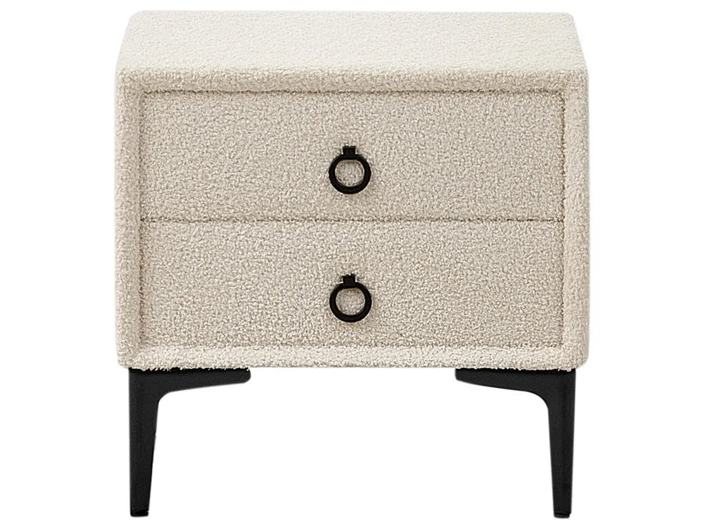 Bedroom Set Boucle 160 x 200 cm (EU King Size) Off-White Ellane