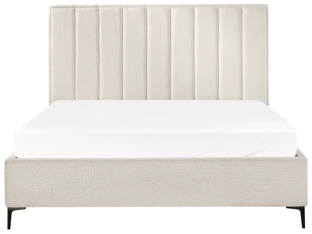 Bedroom Set Boucle 180 x 200 cm (EU Super King) Off-White Ellane