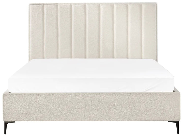 Bedroom Set Boucle 180 x 200 cm (EU Super King) Off-White Ellane
