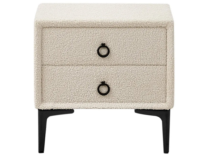 Bedroom Set Boucle 180 x 200 cm (EU Super King) Off-White Ellane