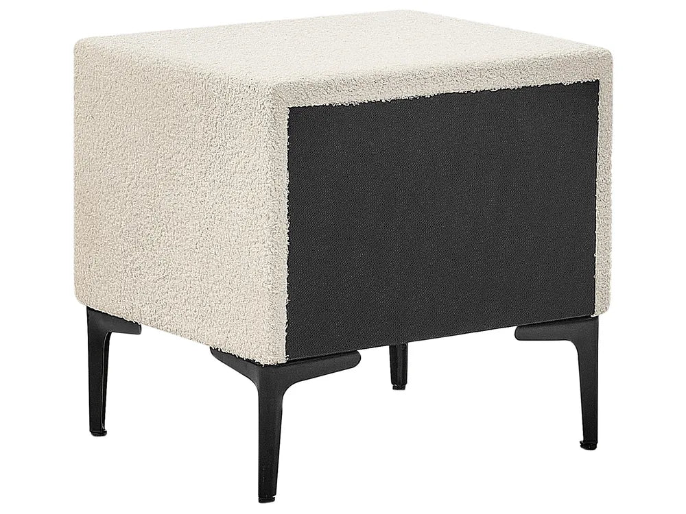 Bedroom Set Boucle 180 x 200 cm (EU Super King) Off-White Ellane