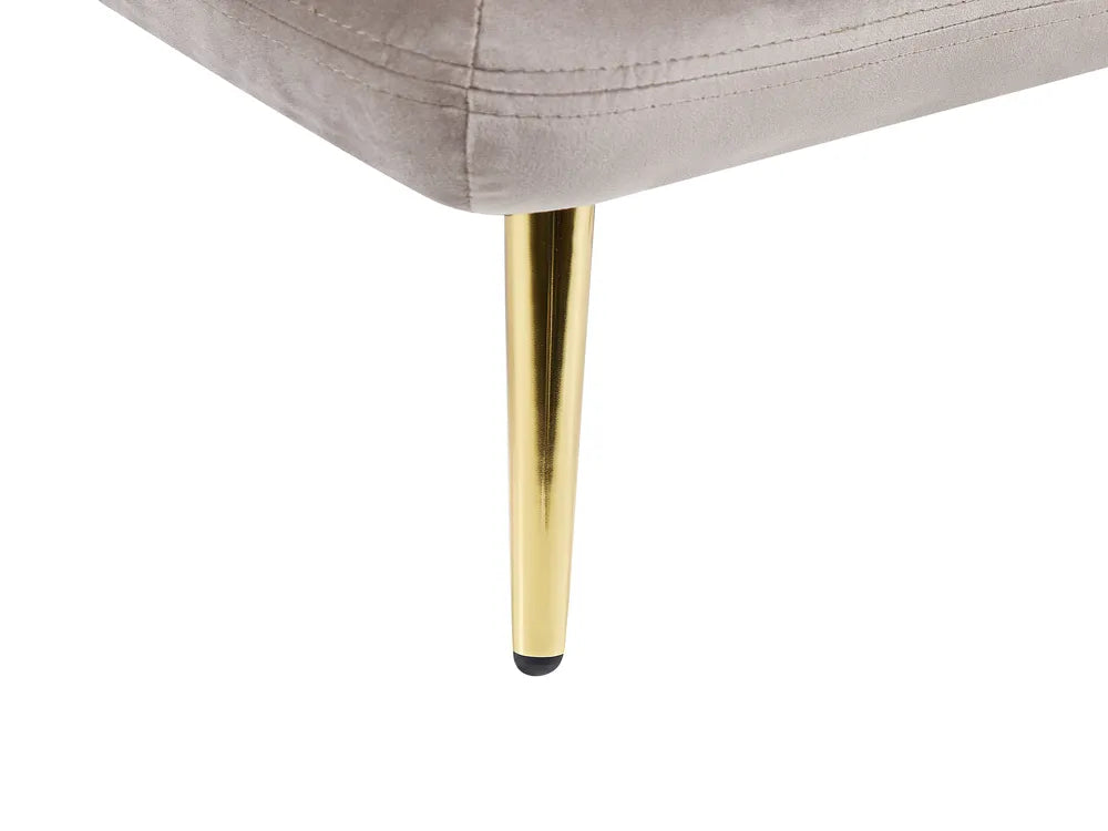Right-Hand Chaise Lounge Velvet Taupe Vervino