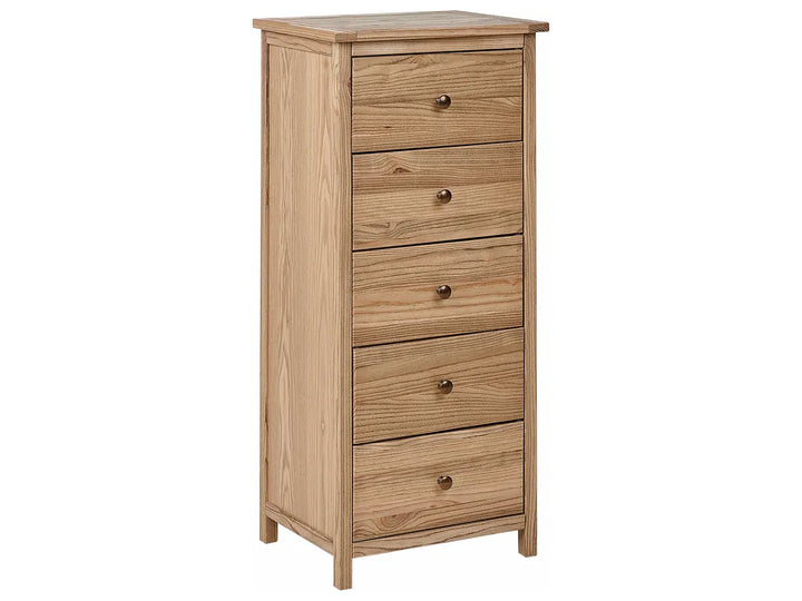 5 Drawer Chest Sassafras Wood Brown Ebern 50cm | Classic Design