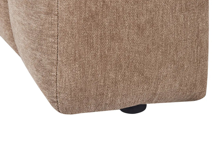 Right-Hand Chaise Lounge Fabric Light Brown Raley