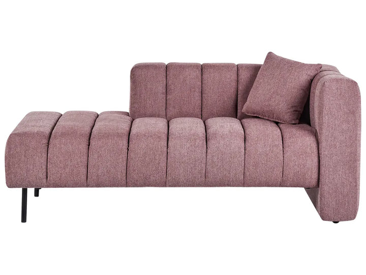 Right-Hand Chaise Lounge Fabric Pink Raley