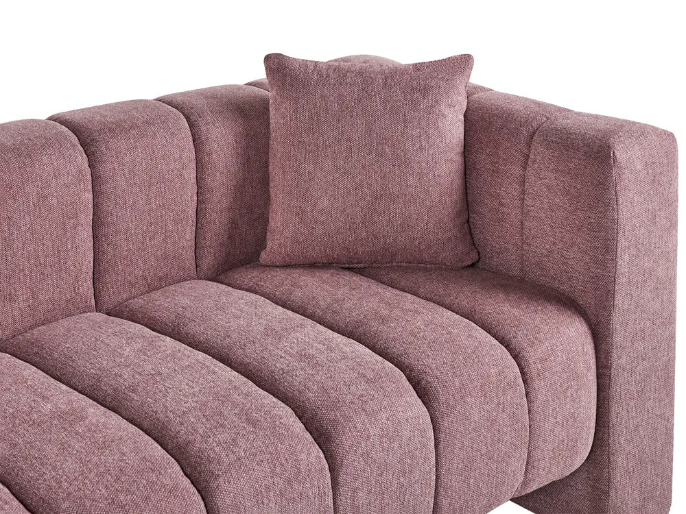 Right-Hand Chaise Lounge Fabric Pink Raley