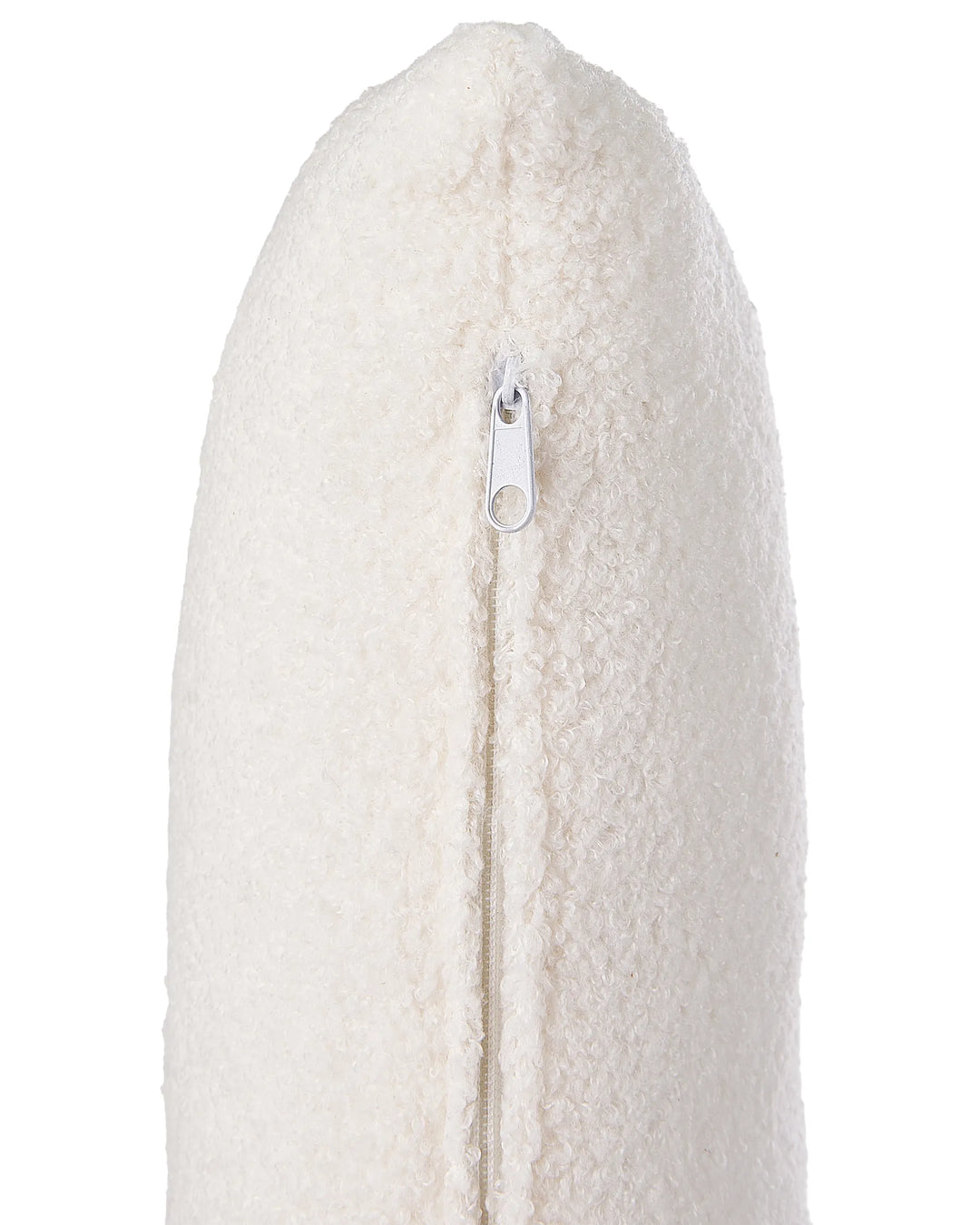 Armchair with Cushion Boucle Off-White Ameley