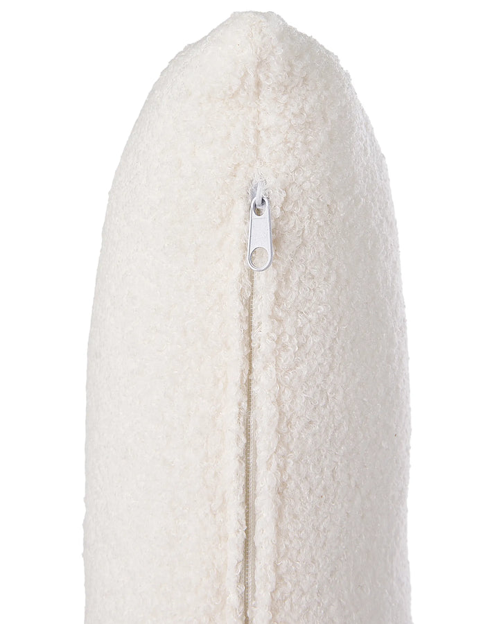 Armchair with Cushion Boucle Off-White Ameley