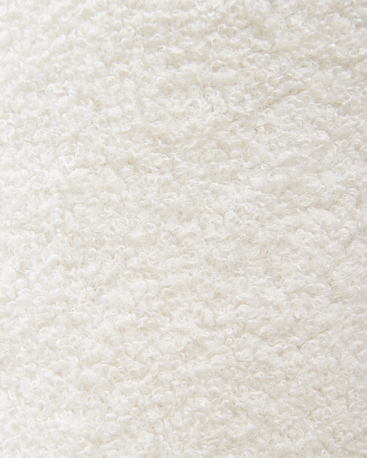 Armchair with Cushion Boucle Off-White Ameley