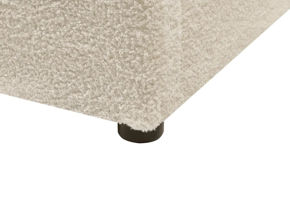 Ottoman Bed Boucle 160 x 200 cm (EU King Size) Off-White Blake
