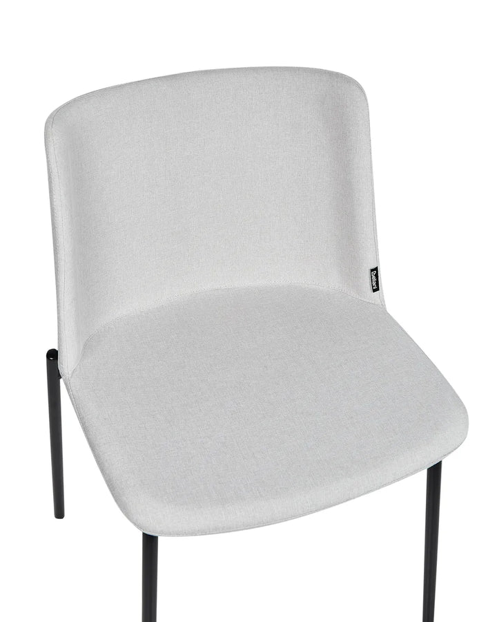 Set of 2 Dining Chairs Fabric Light Grey Sola