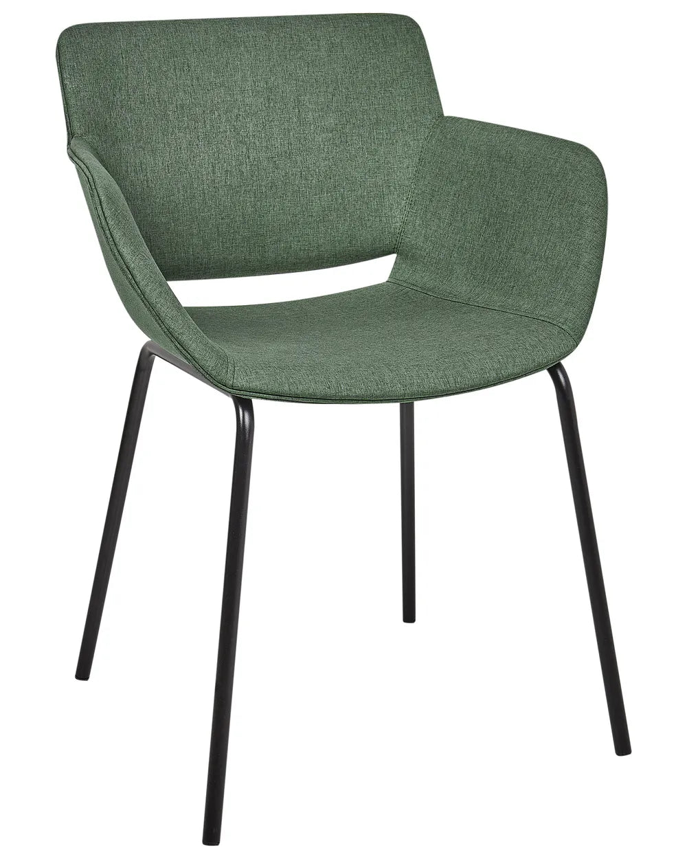 Set of 2 Dining Chairs Fabric Green Ed