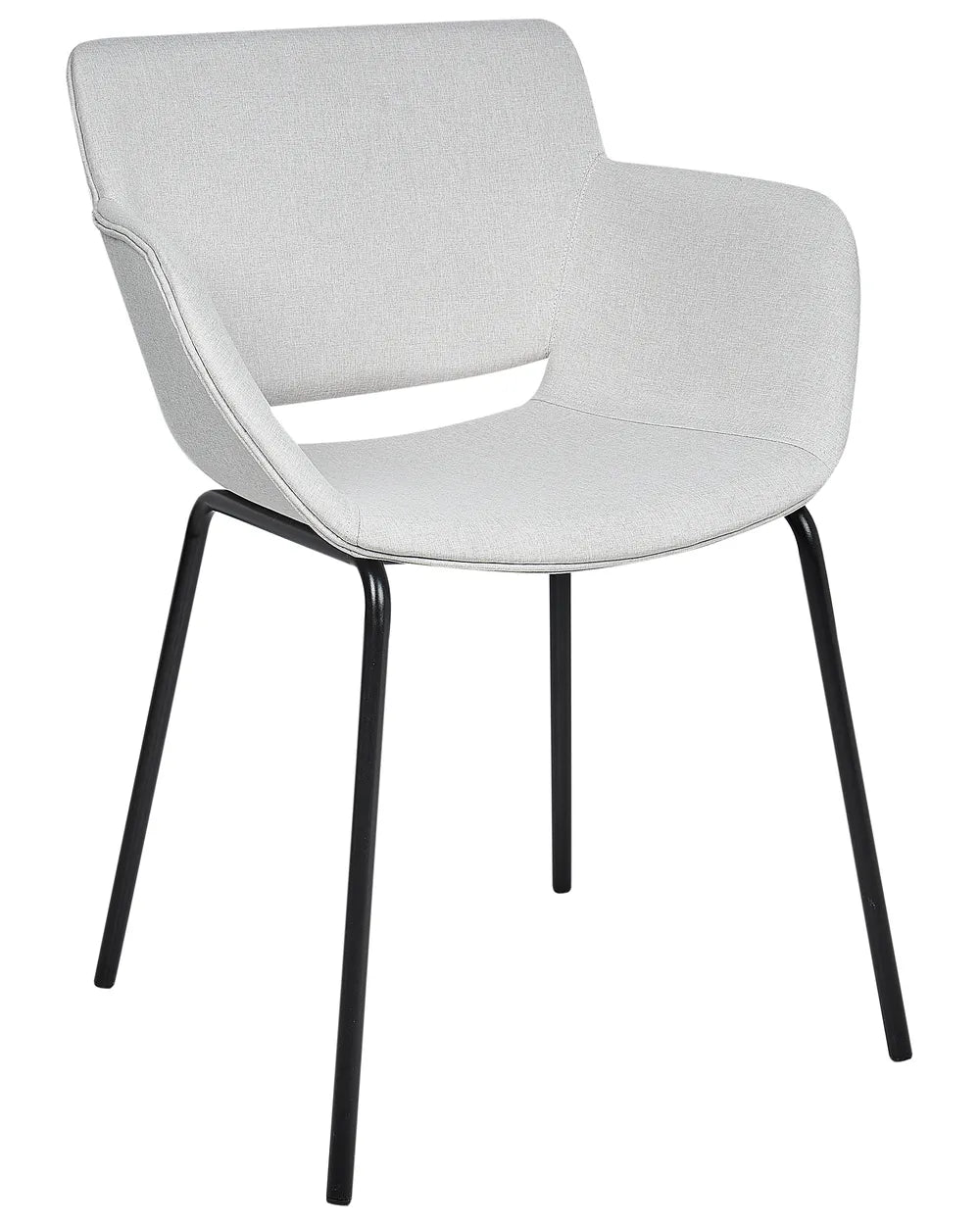 Set of 2 Dining Chairs Fabric Light Grey Ed