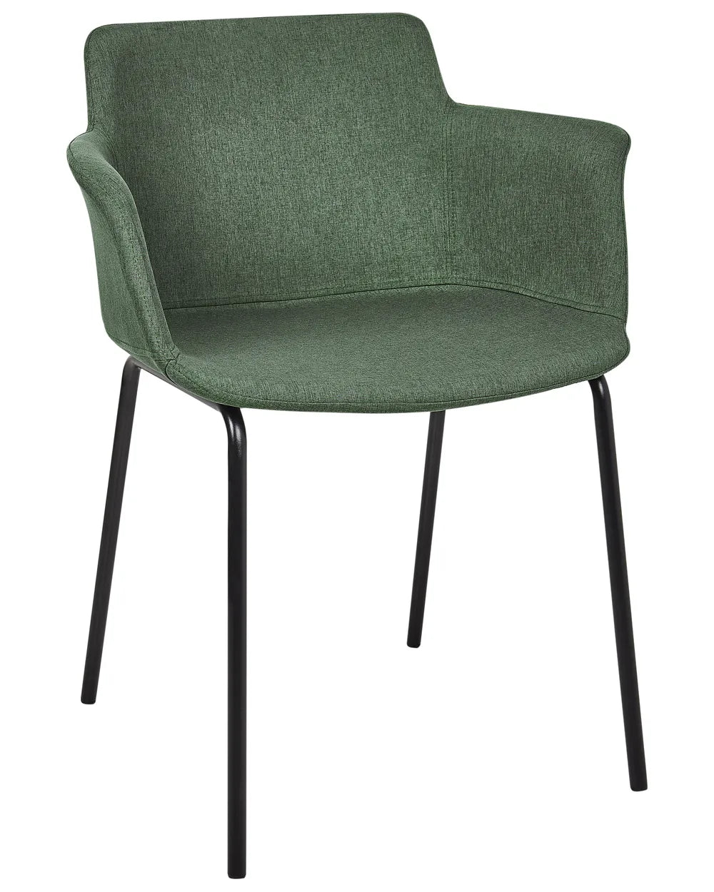 Set of 2 Dining Chairs Fabric Green Axel