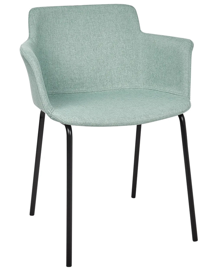 Set of 2 Dining Chairs Fabric Mint Green Axel